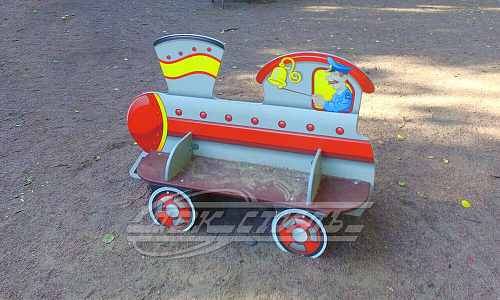 Скамейка детская С-166 "Паровоз" двухсторонняя.  �2